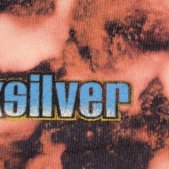 Vintage Quiksilver Cropped Shirt Women Medium 19x11 Bleached - Picture 12 of 14